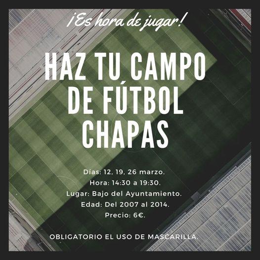 Haz tu campo de futbol de chapas