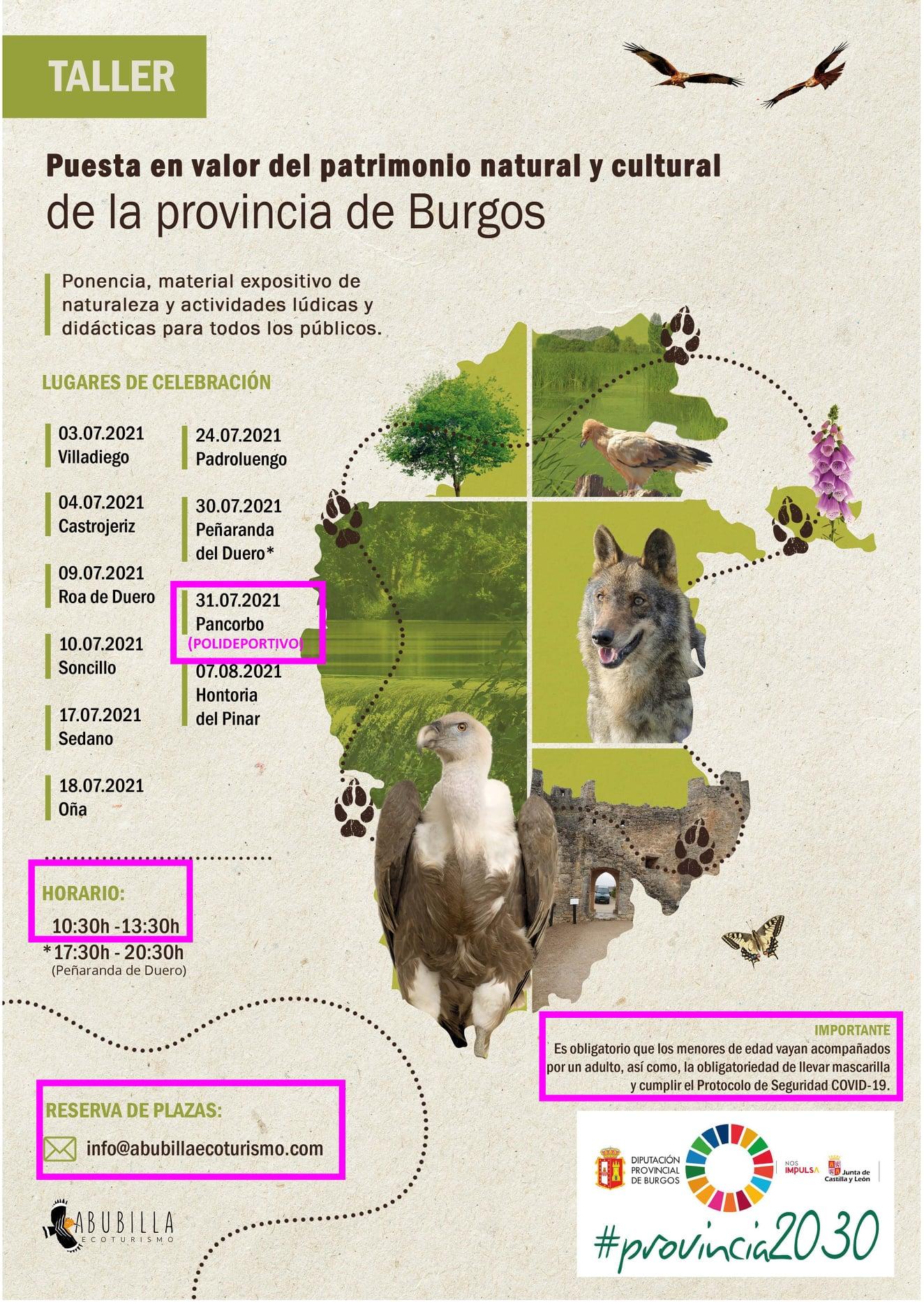 Puesta en valor del patrimonio natural y cultural de la provincia de Burgos.