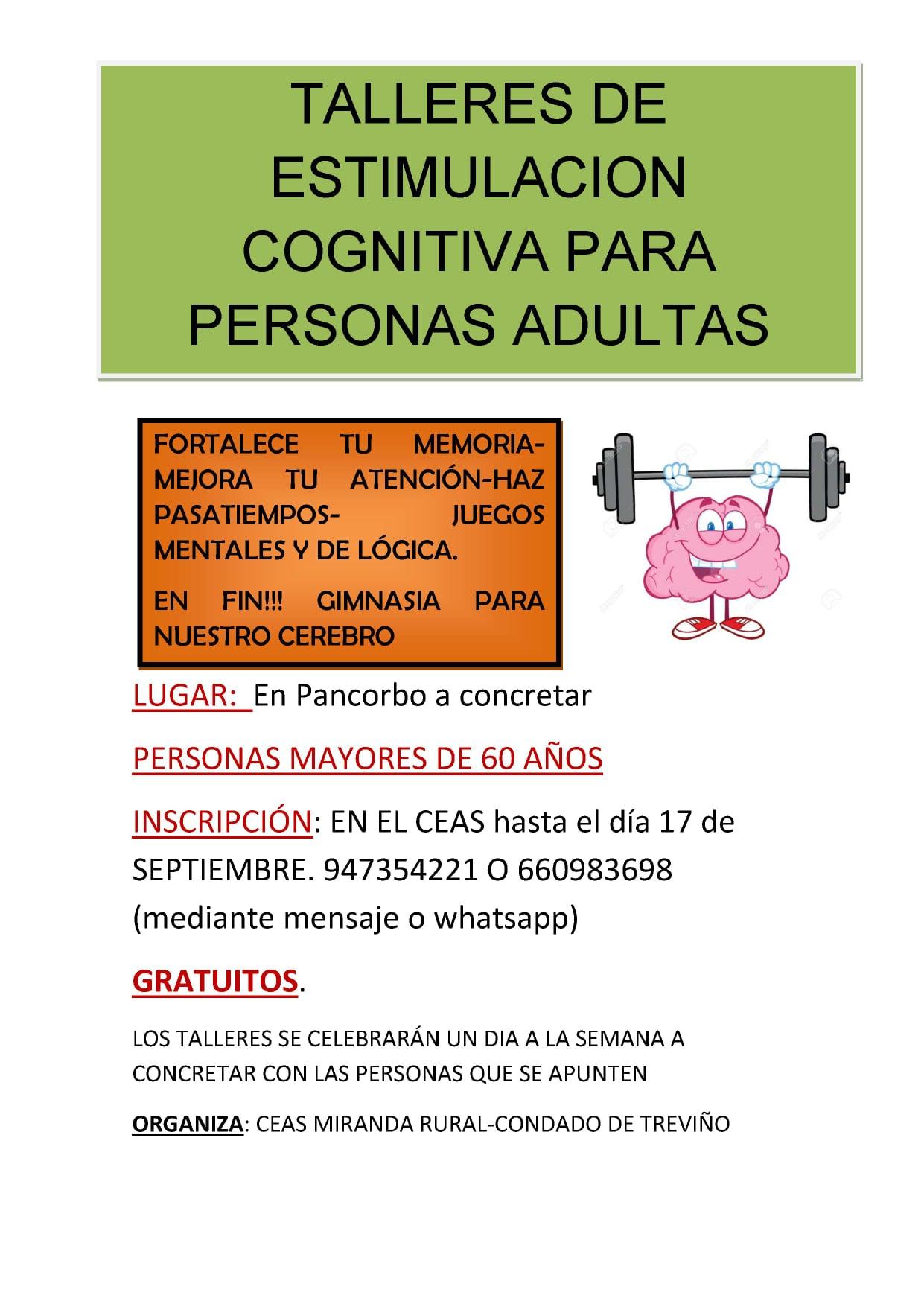 Taller de estimulación cognitiva para personas mayores. 