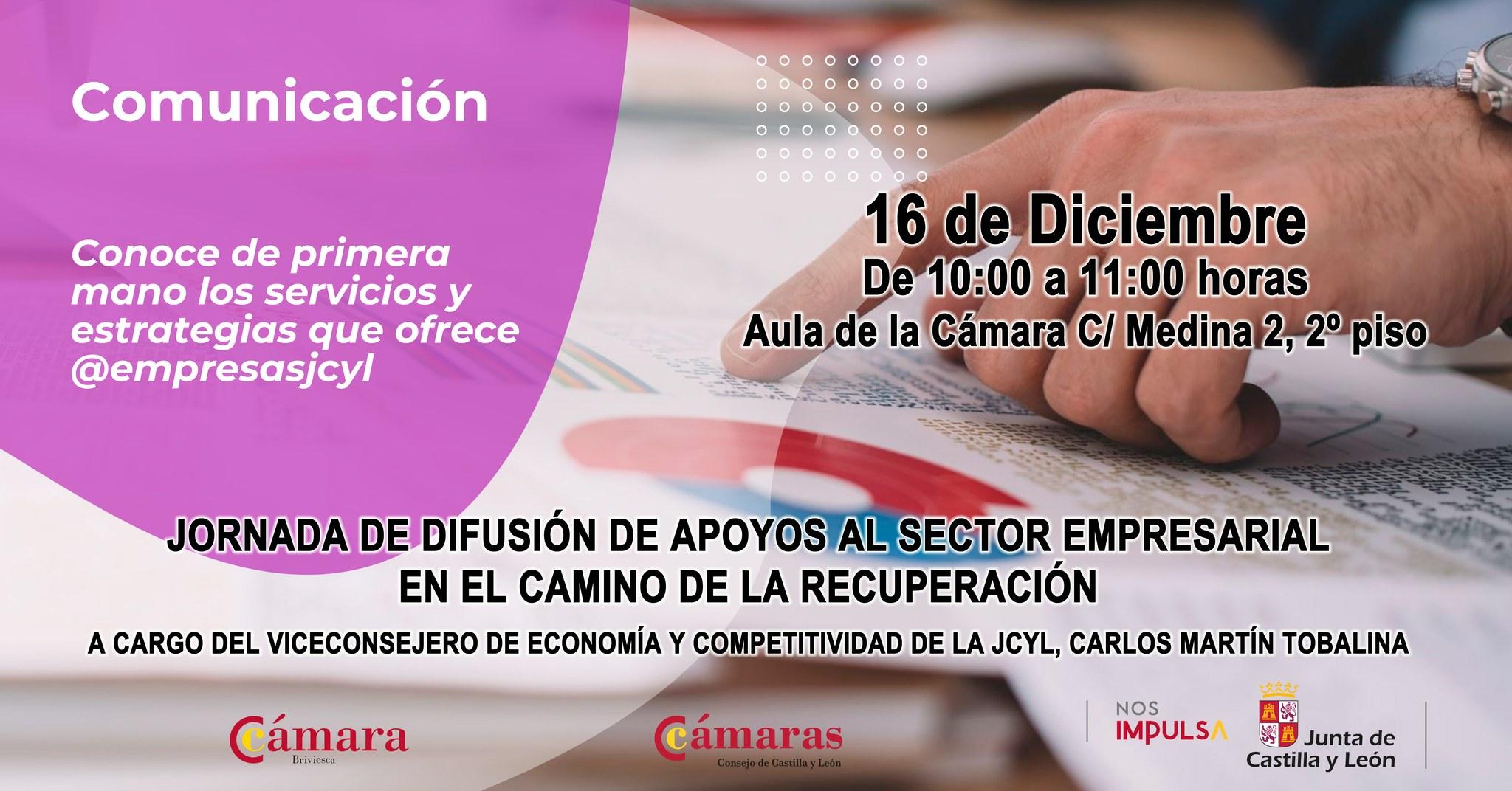 Jornada de difusión de apoyos al sector empresarial en el camino de la recuperación