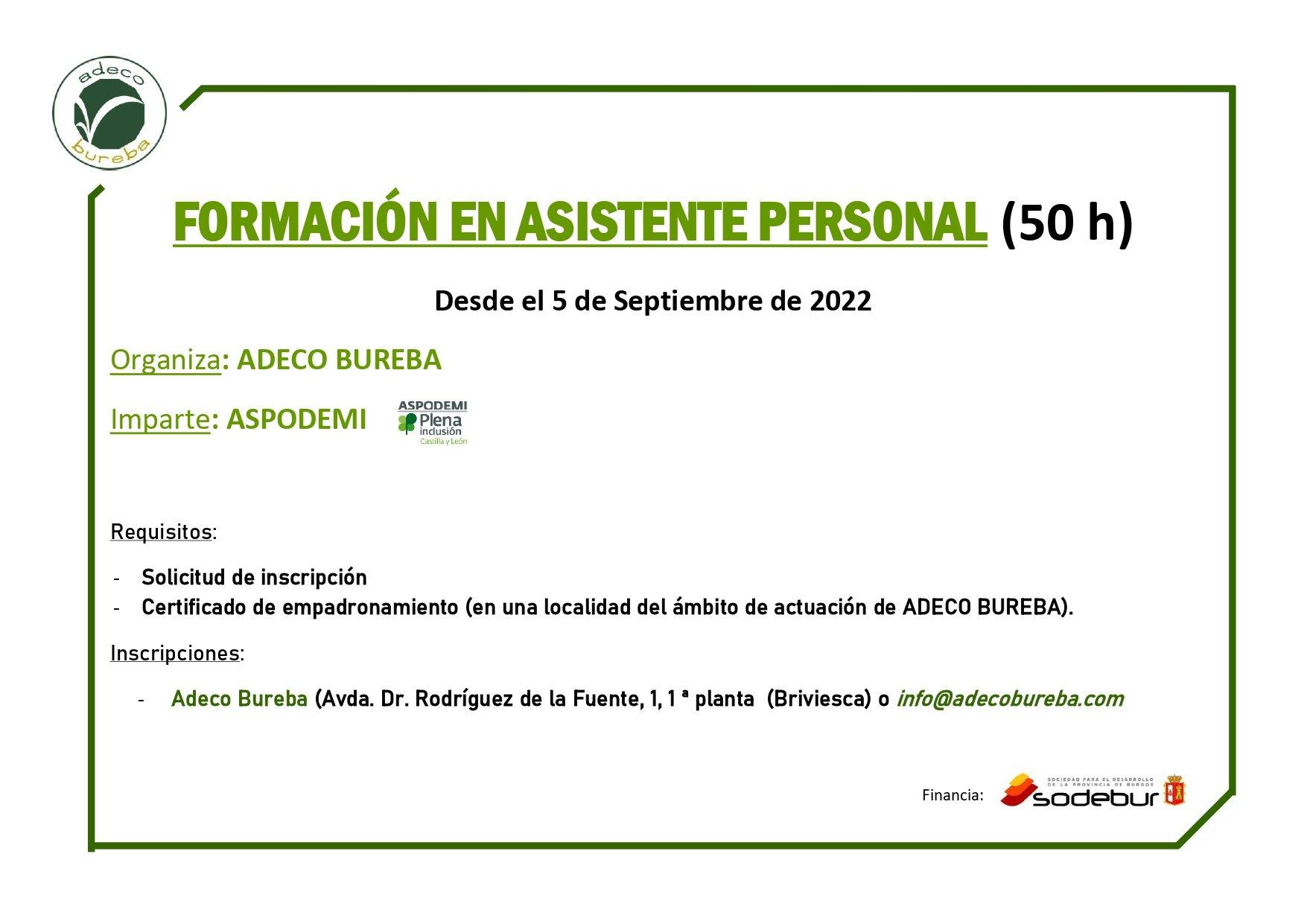 Formación en asistente personal