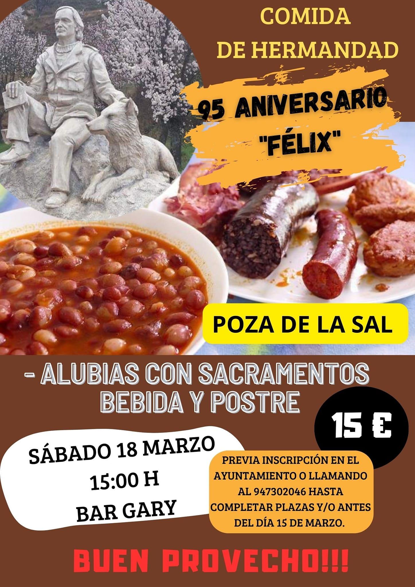 Comida de Hermandad. 95 aniversario "Felix"