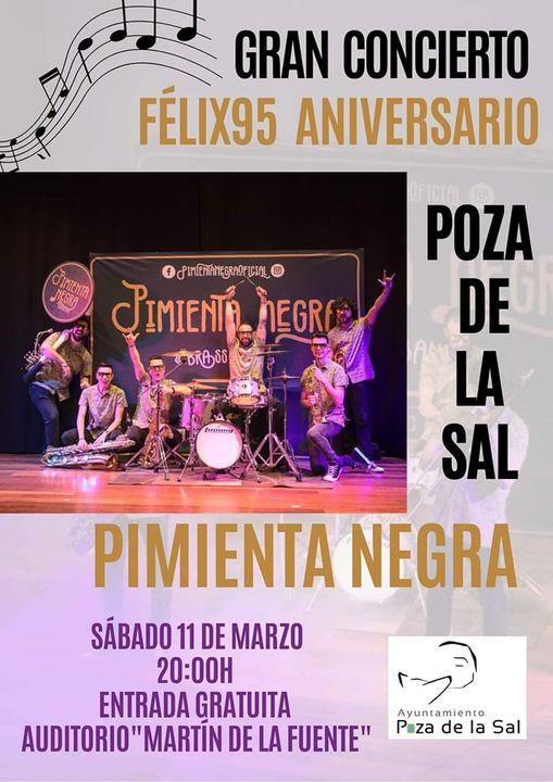 Concierto Pimienta Negra.  Poza de la Sal