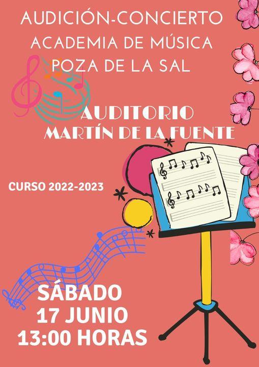 Audición-concierto. Academia de música Poza de la Sal