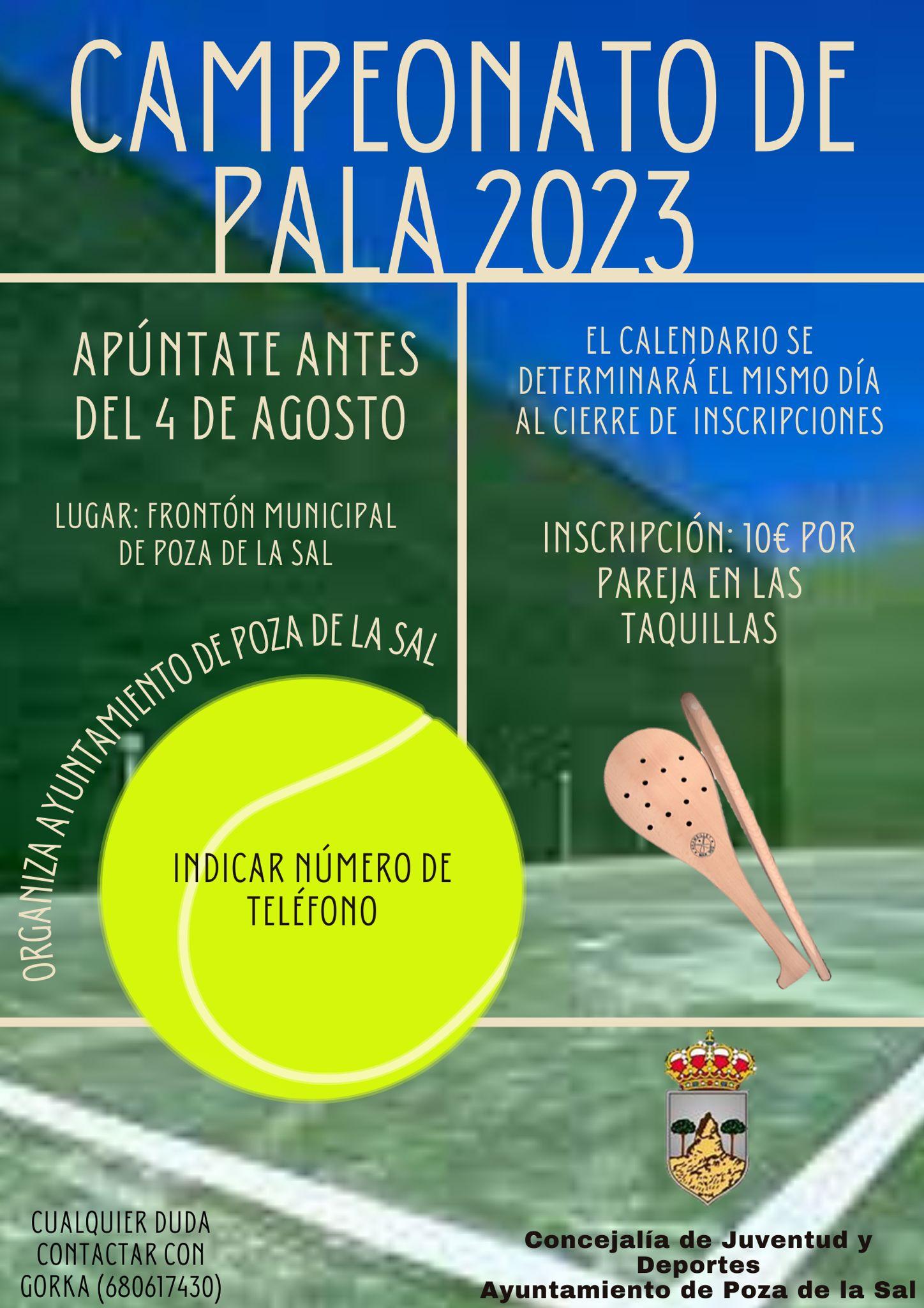 Campeonato de pala.2023. Poza de la Sal