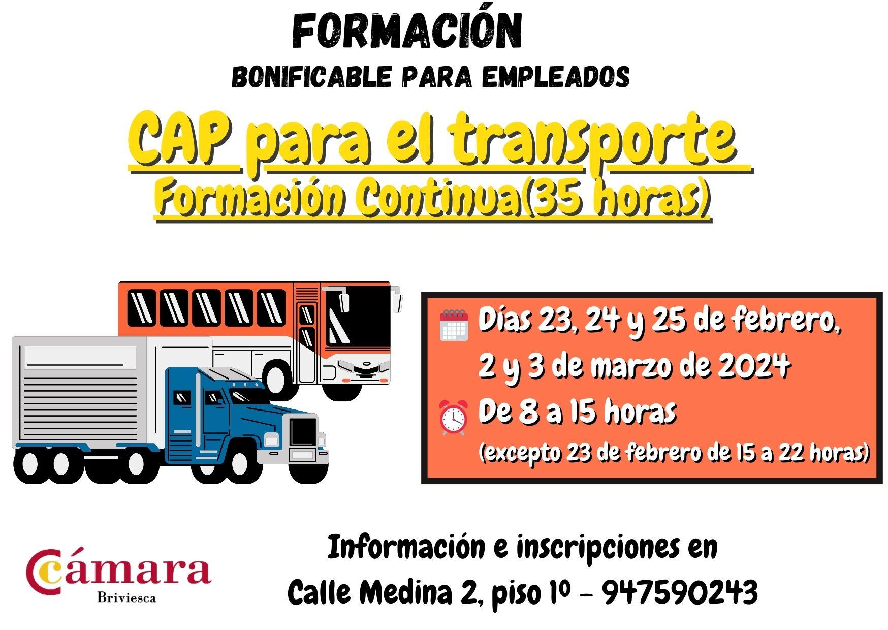 CAP para el transporte. Formación continua (35 horas)