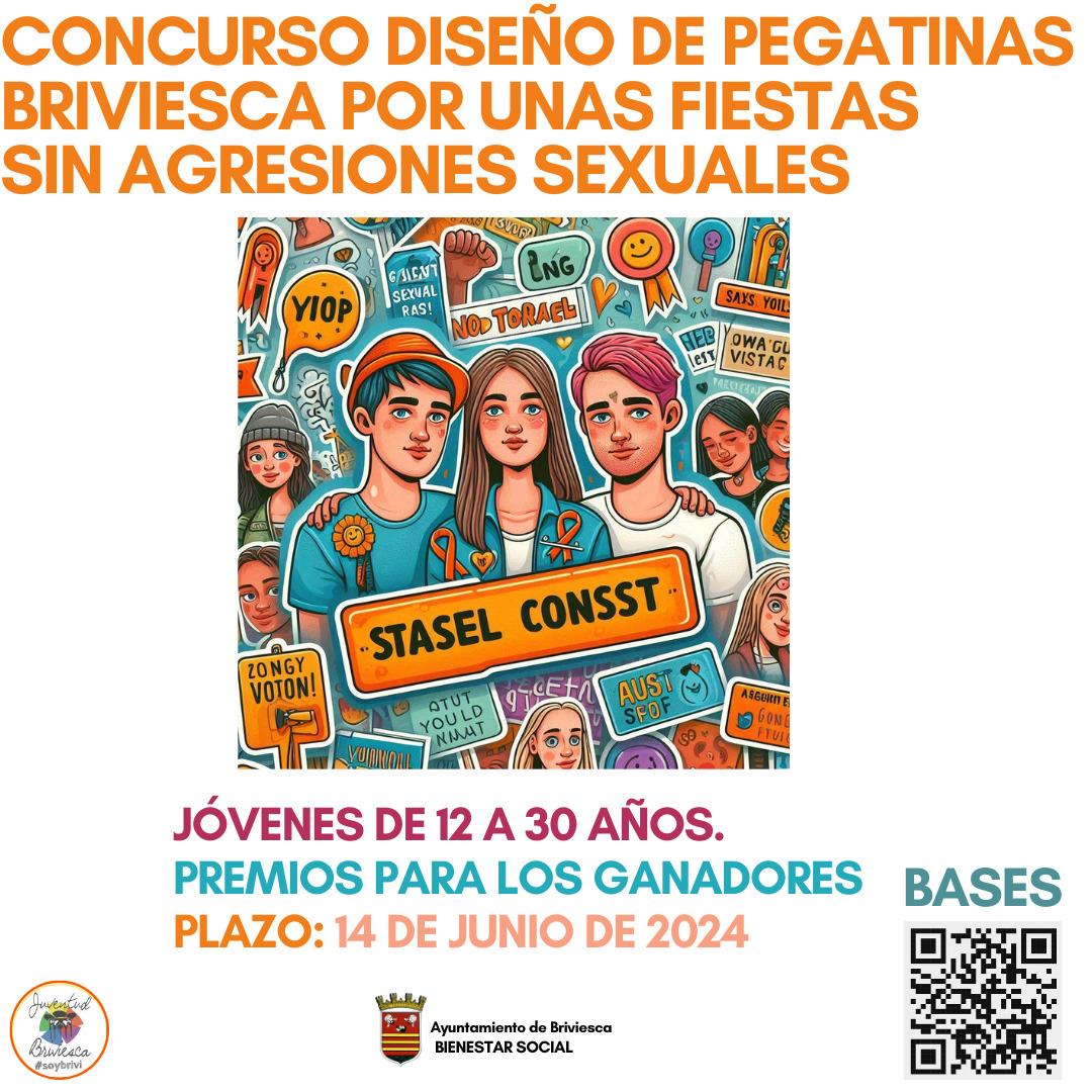 Concurso de diseño de pegatinas. Briviesca por unas fiestas sin agresiones sexuales.