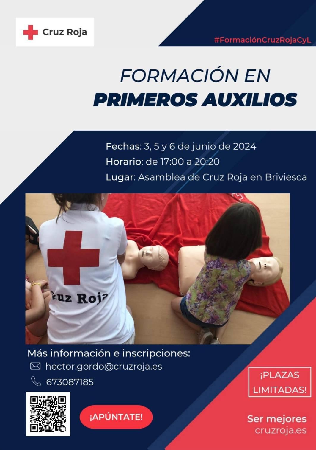 Formación en primeros auxilios. Cruz Roja Briviesca