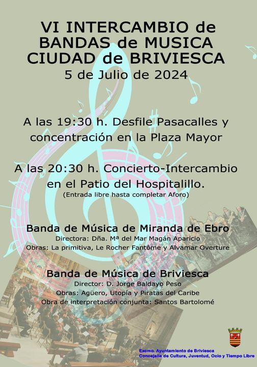 VI Intercambio de bandas de música. Ciudad de Briviesca