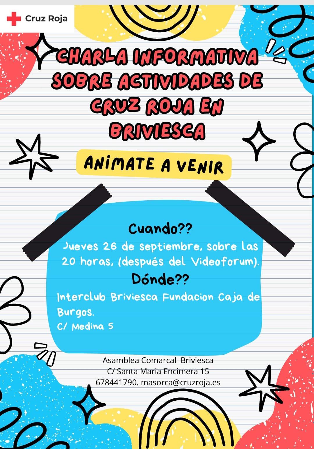 Charla informativa sobre actividades de Cruz Roja en Briviesca