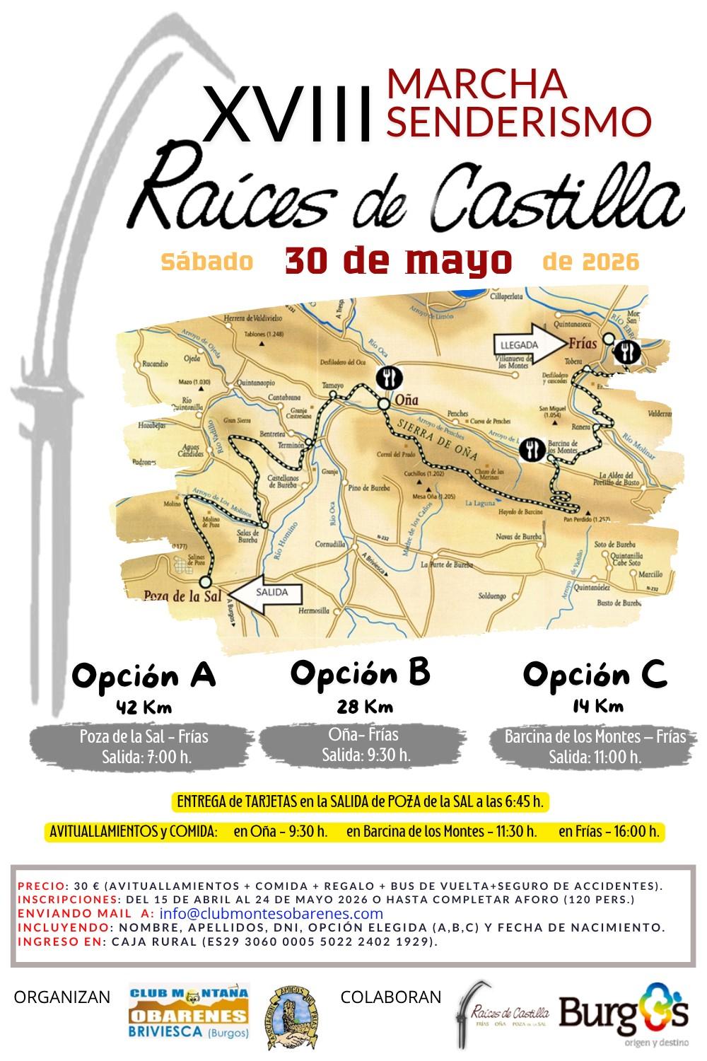 XVIII Marcha de senderismo. Raíces de Castilla