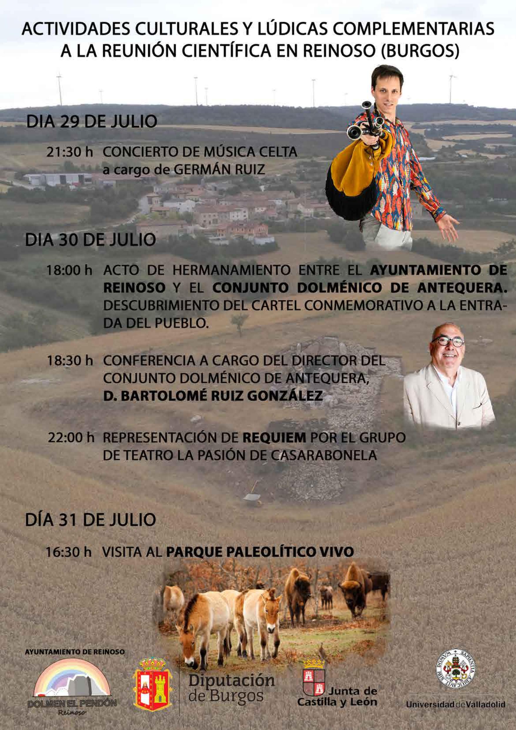 Actividades culturales y lúdicas complementarias a la reunión científica en Reinoso (Burgos) 