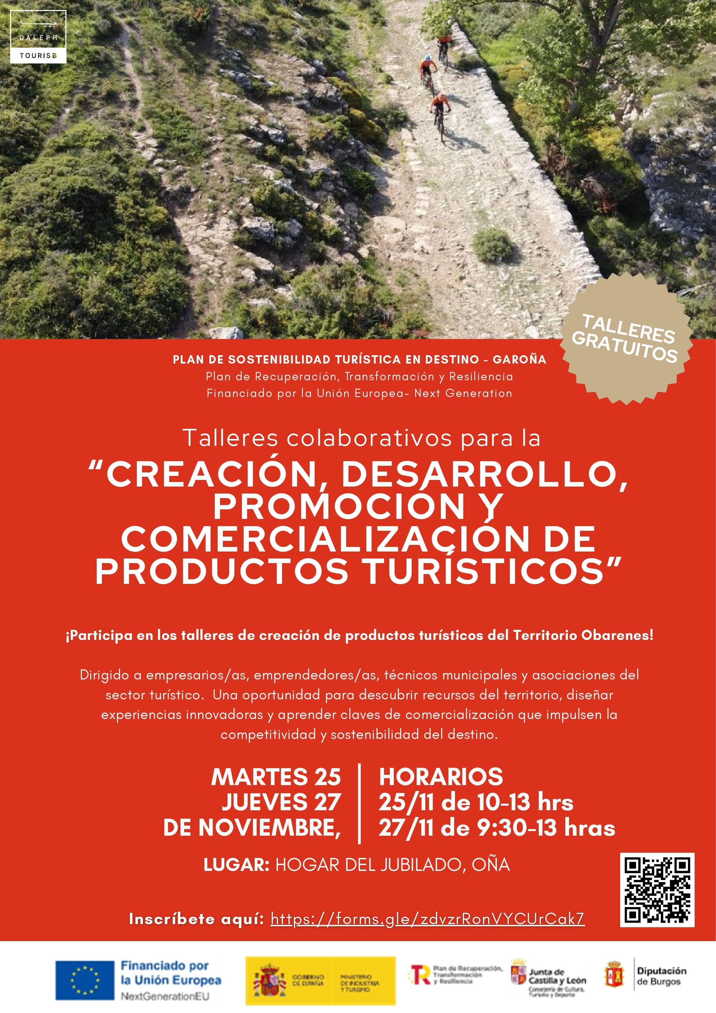 Talleres colaborativos para la creación, desarrollo, promoción y comercialización de productos turísticos.