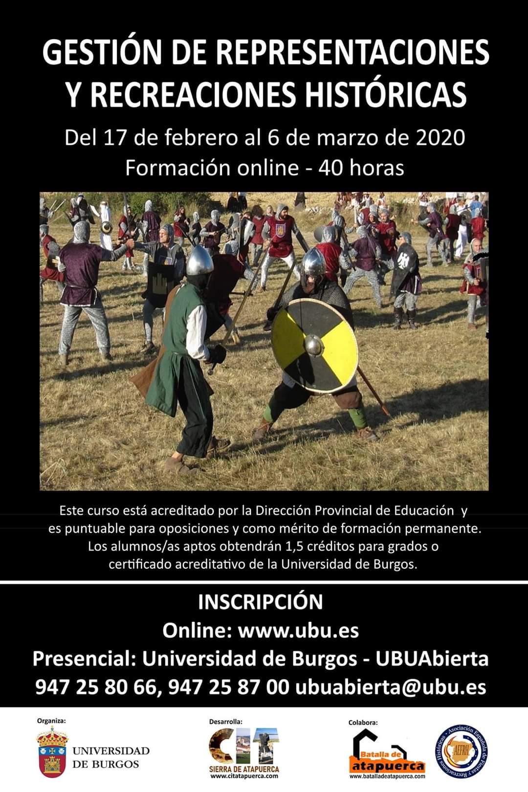 Curso " Gestión de representaciones y recreaciones históricas"