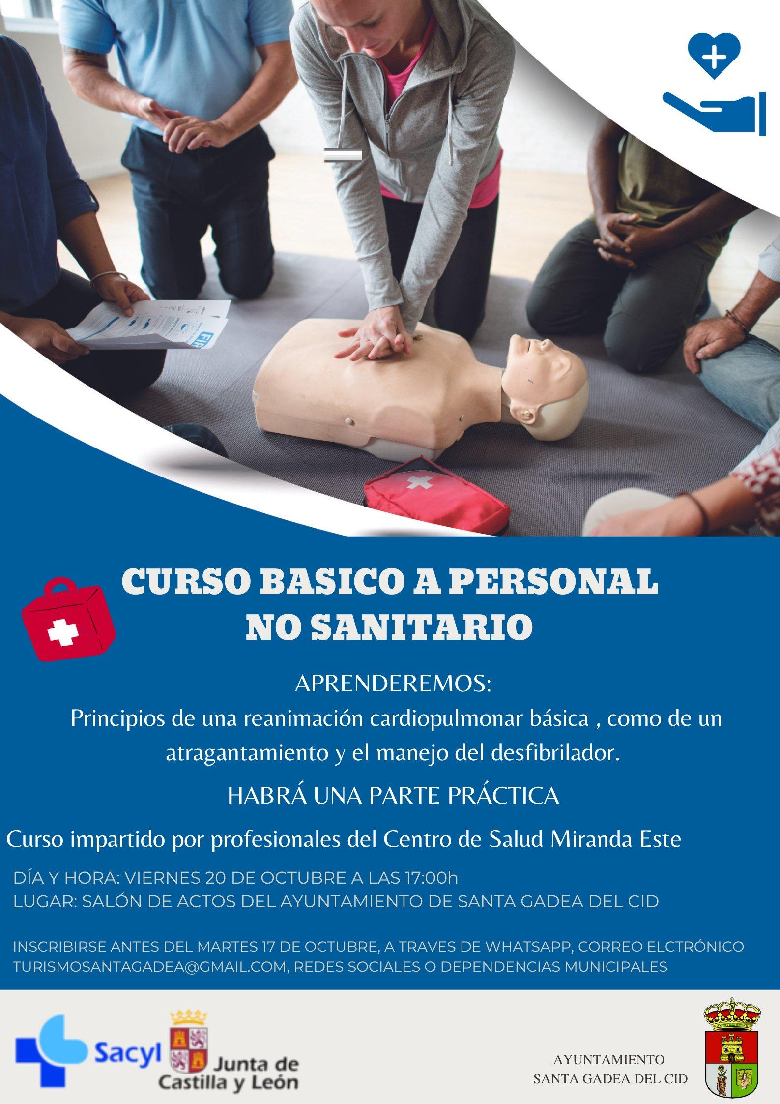 Curso básico a personal no sanitario. Santa Gadea del Cid