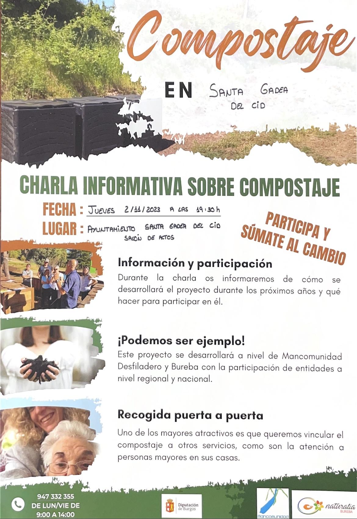 Charla informativa sobre compostaje. Santa Gadea del Cid